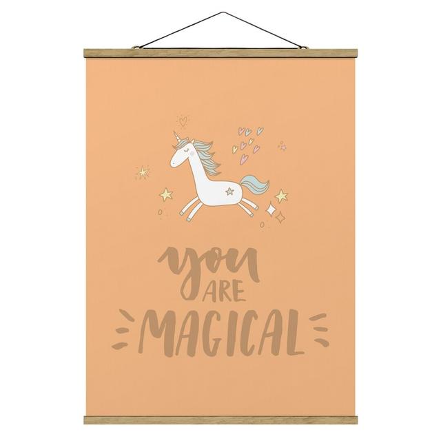 You Are Magical Unicorn - Typography Print Zoomie Kids Size: 106.5cm H x 80cm W x 0.3cm D on Productcaster.