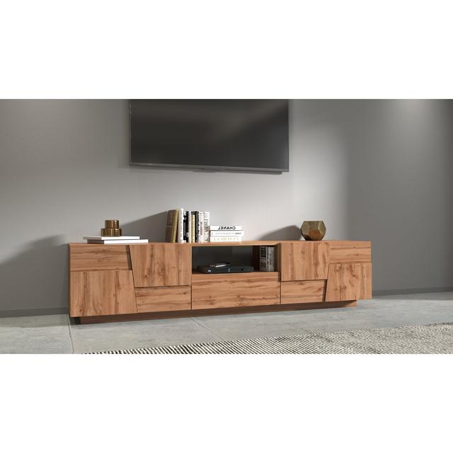 TV Stand for TVs up to 88" 17 Stories Colour: Wotan Oak on Productcaster.