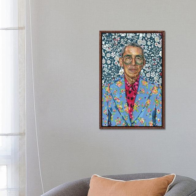 Barack by Heather Perry - Painting on Canvas 17 Stories Format: Classic Brown Wood Framed, Size: 66.04cm H x 45.72cm W x 3.81cm D on Productcaster.