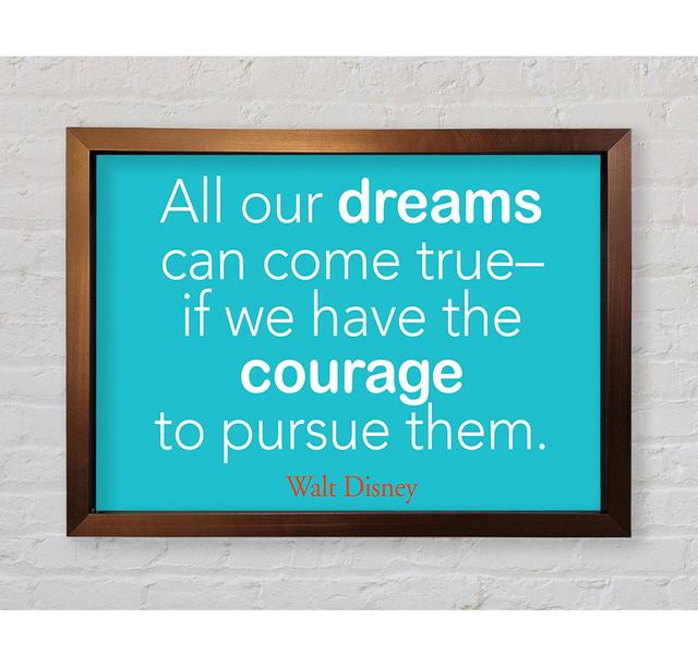 Walt Disney All Our Dreams Framed Print Happy Larry Size: 84.1cm H x 118.9cm W on Productcaster.