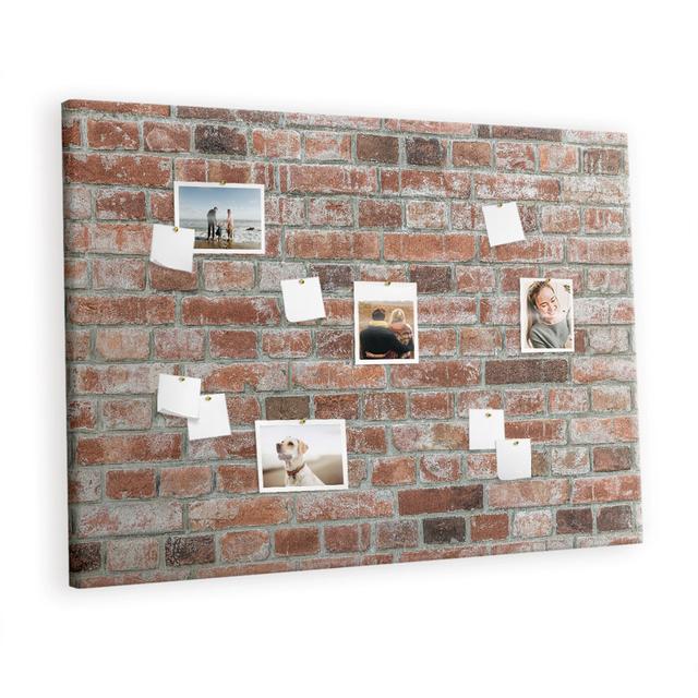 Wall Mounted bulletin print pin boards home office corkboard Brick wall East Urban Home on Productcaster.