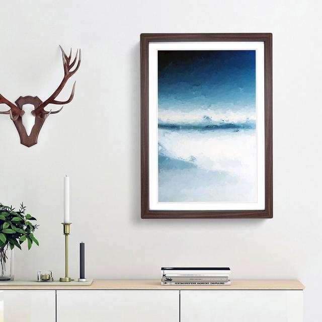 Blue Mountains in Italy in Abstract - Picture Frame Graphic Art Print East Urban Home Frame Option: Walnut Framed, Size: 65cm H x 48cm W x 2cm D on Productcaster.