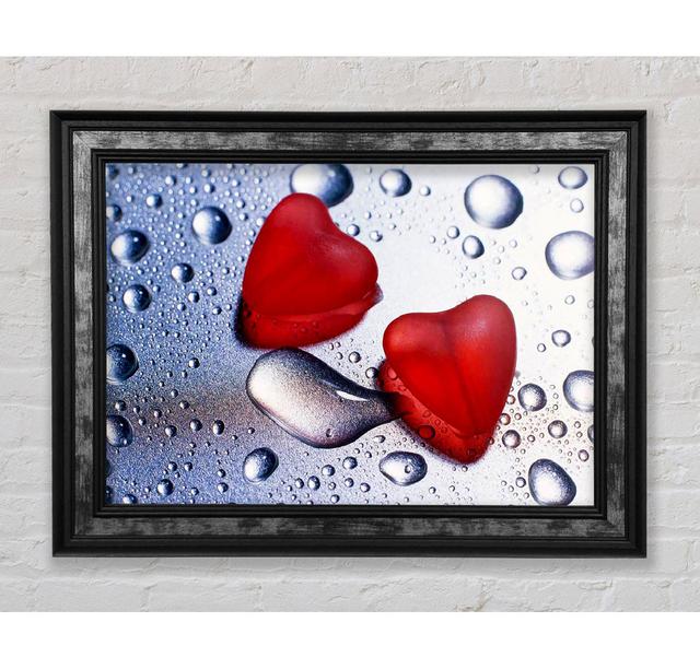 Red Love Hearts - Print Bright Star Size: 84.1cm H x 142.2cm W x 8cm D on Productcaster.