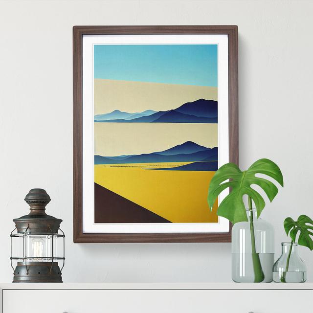 Abstract Landscape Meadow No.2 - Single Picture Frame Print Alpen Home Size: 34cm H x 25cm W x 2cm D, Frame Colour: Walnut on Productcaster.