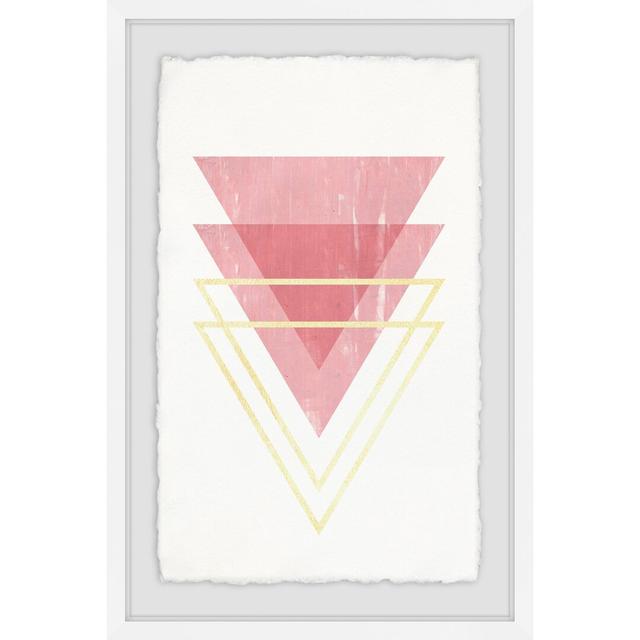 Rose Triangles by Julia Posokhova - Picture Frame Graphic Art Print on Paper East Urban Home Size: 91 cm H x 61 cm W x 4 cm D on Productcaster.