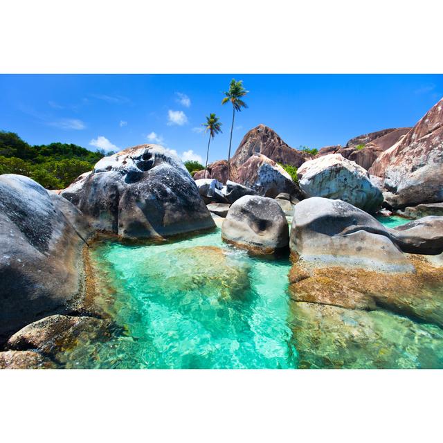 Tropical Coast at Caribbean - Wrapped Canvas Photograph Bay Isle Home Size: 61cm H x 91cm W x 3.8cm D on Productcaster.