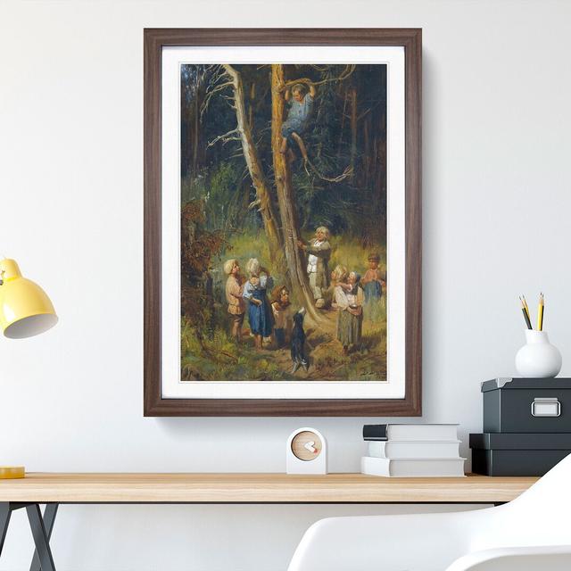 Children in a Forest by Viktor Vasnetsov - Picture Frame Painting East Urban Home Size: 36cm H x 27cm W x 2cm D, Frame Option: Walnut Framed on Productcaster.