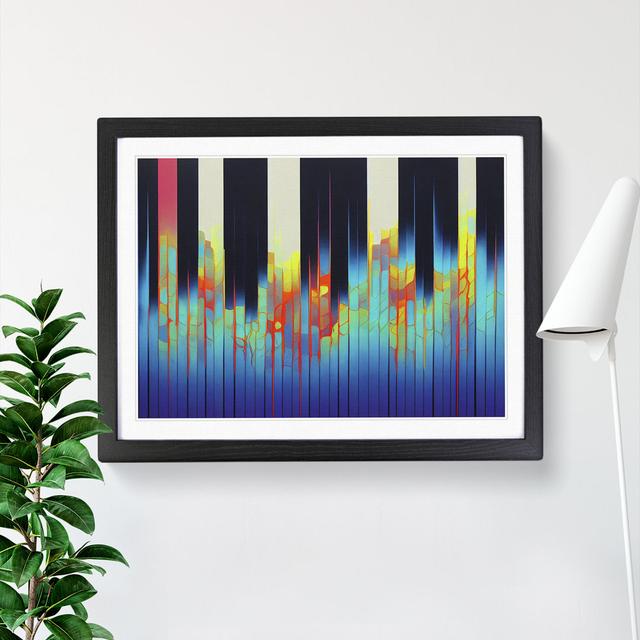 Audio Equalizer Abstract - Picture Frame Graphic Art Metro Lane Size: 46cm H x 64cm W, Frame Colour: Black on Productcaster.