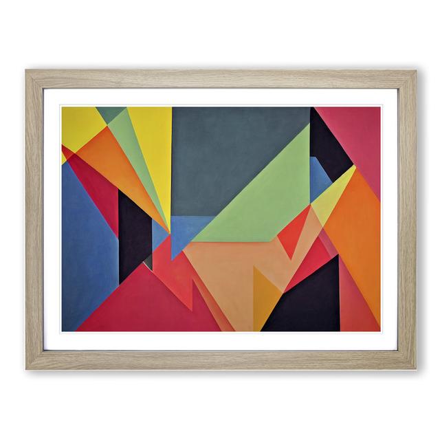 Suprematism Art Modern Vol.2 Abstract - Picture Frame Graphic Art Metro Lane Size: 46cm H x 64cm W x 2cm D, Frame Colour: Oak on Productcaster.