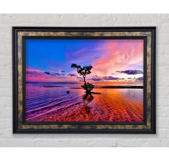 Ocean Tree Dusk - Print Bright Star Size: 100cm H x 141.4cm W x 8cm D on Productcaster.