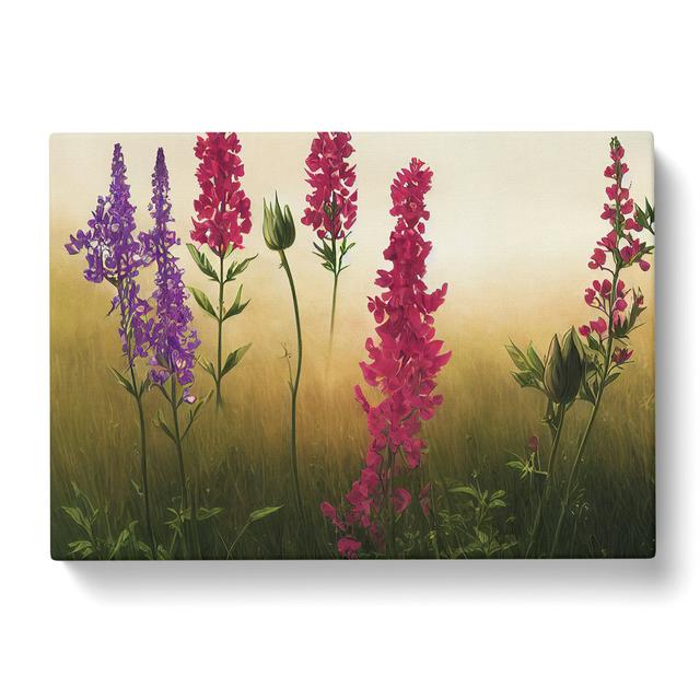 Heavenly Wildflowers Floral - Wrapped Canvas Painting ClassicLiving Size: 50cm H x 76cm W x 3cm D on Productcaster.