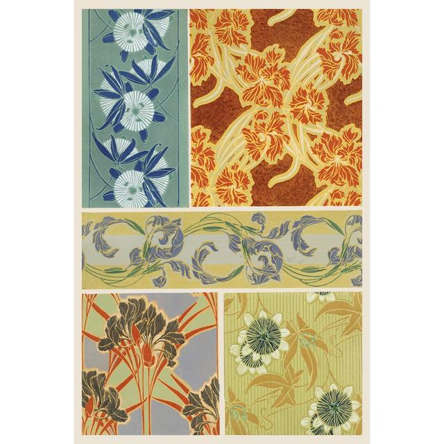 Art Deco Florals IX by Baxter Mill Archive - Wrapped Canvas Graphic Art Print Marlow Home Co. Size: 76cm H x 51cm W on Productcaster.