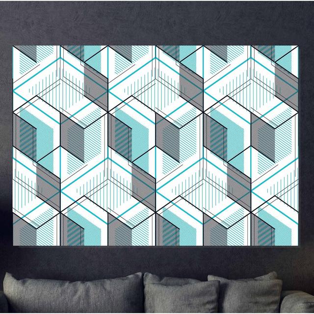 'Cubes' Graphic Art Print on Canvas East Urban Home Size: 41cm H x 61cm W on Productcaster.