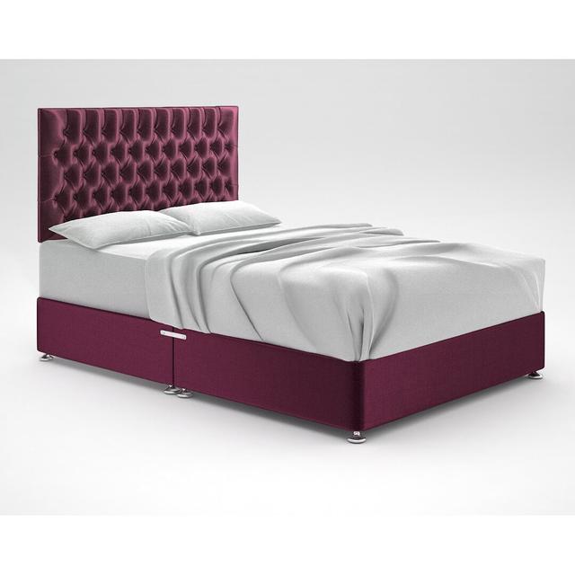 Zawacki Divan Bed Base 17 Stories Colour: Boysenberry, Storage Type: No Storage, Size: Super King (6') on Productcaster.