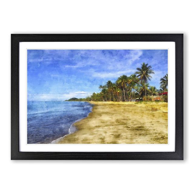 Palm Tree Beach Vol.1 - Picture Frame Painting East Urban Home Frame Option: Black Framed, Size: 27cm H x 36cm W x 2cm D on Productcaster.