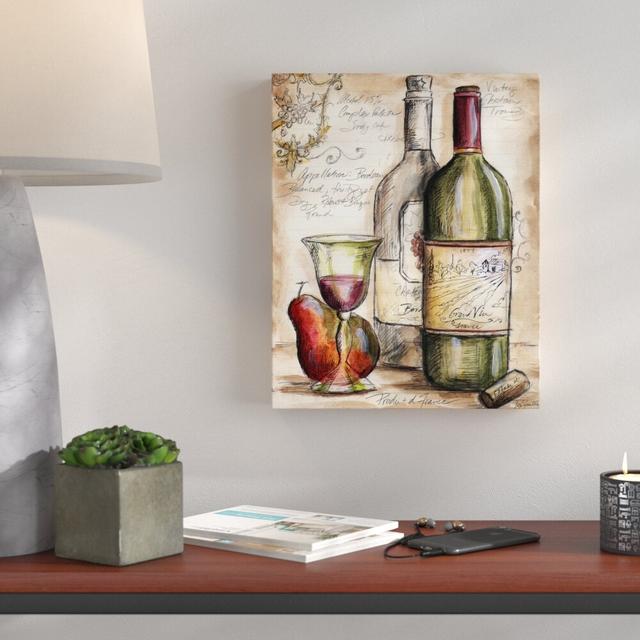 'Vintner's Journal Sketch' by Tre Sorelle Studios Graphic Art Print on Wrapped Canvas East Urban Home Size: 76.2cm H x 60.96cm W on Productcaster.