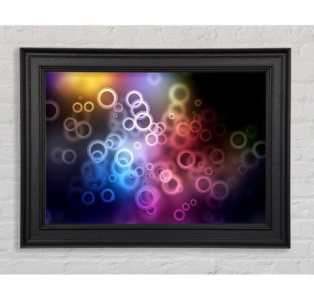 Circles Framed Print Ivy Bronx Size: 84.1cm H x 142.2cm W on Productcaster.