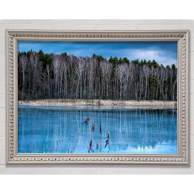 Ice Lake Framed Print Union Rustic Size: 84.1cm H x 118.9cm W x 3cm D, Format: Gold Framed Paper on Productcaster.