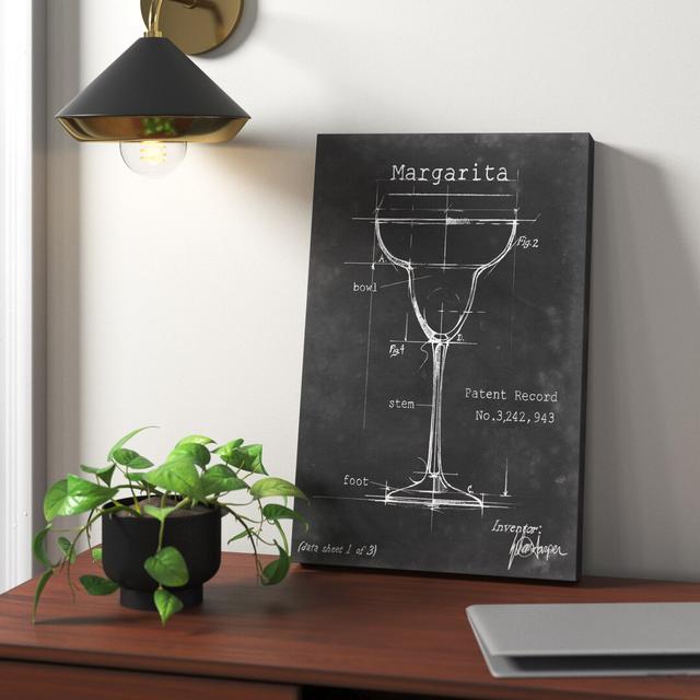 Barware Blueprint VI by Ethan Harper - Painting on Canvas Mercury Row Size: 46cm H x 30cm W on Productcaster.