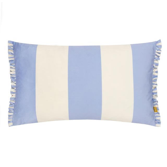 Araya Striped Rectangular Lumbar Cushion Cover furn. Colour: Blue on Productcaster.