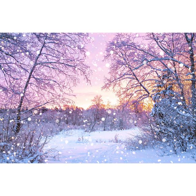 Winter Landscape - Wrapped Canvas Print Union Rustic Size: 30cm H x 46cm W x 3.8cm D on Productcaster.