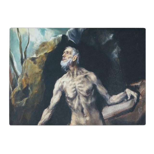 Saint Jerome by El Greco Chopping Board East Urban Home Size: 0.4cm H x 28.5cm W x 39cm L on Productcaster.