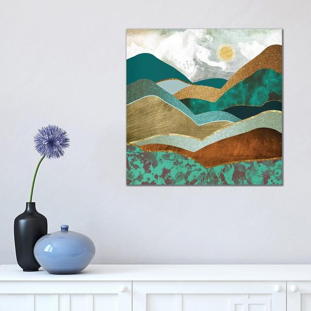 Golden Hills by SpaceFrog Designs - Wrapped Canvas Painting Print Alpen Home Size: 45.72cm H x 45.72cm W x 1.91cm D on Productcaster.