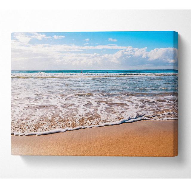 Beautiful Sandy Day At The Beach House of Hampton Size: 66cm H x 106.6cm W, Format: Wrapped Canvas on Productcaster.