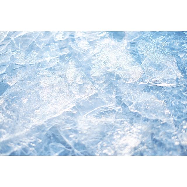 Frozen Water Surface Background by Rike_ - No Frame Art Prints on Canvas 17 Stories Size: 61cm H x 91cm W on Productcaster.