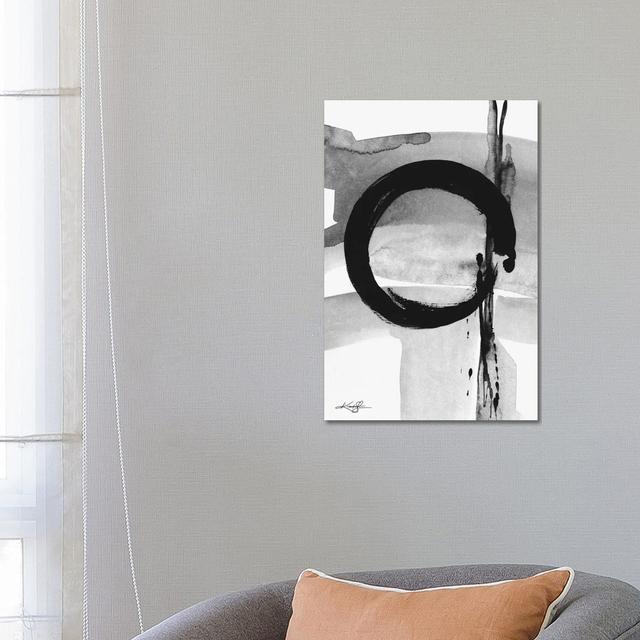 Enso Abstraction CIV-IV by Kathy Morton Stanion - Floater Frame Print on Canvas 17 Stories Format: Wrapped Canvas, Size: 66.04cm H x 45.72cm W x 3.81c on Productcaster.