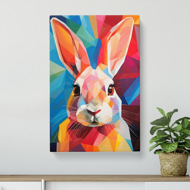 Rabbit Cubism - No Frame Print Brambly Cottage Size: 60cm H x 40cm W x 3cm D on Productcaster.