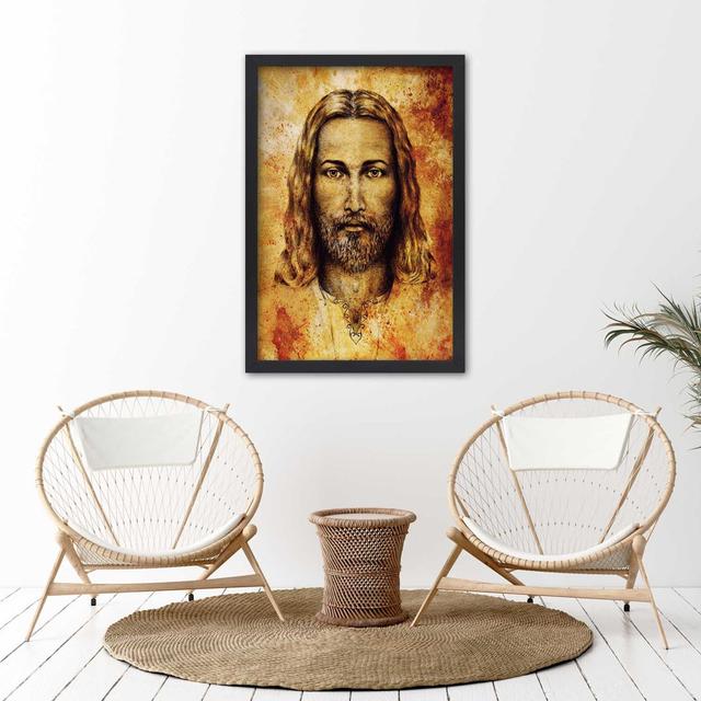 Picture In Frame, Shroud Of Turin Face Of Jesus Christ Latitude Vive Size: 100cm H x 70cm W x 2cm D on Productcaster.