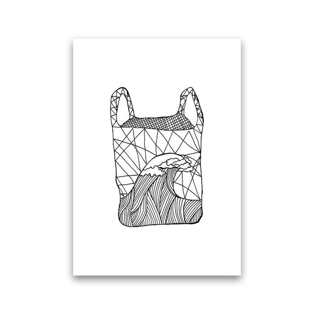 Plastic Bag by Carissa Tanton - Drawing Print on Paper Highland Dunes Frame Option: Unframed, Size: 42cm H x 30cm W x 1cm D on Productcaster.