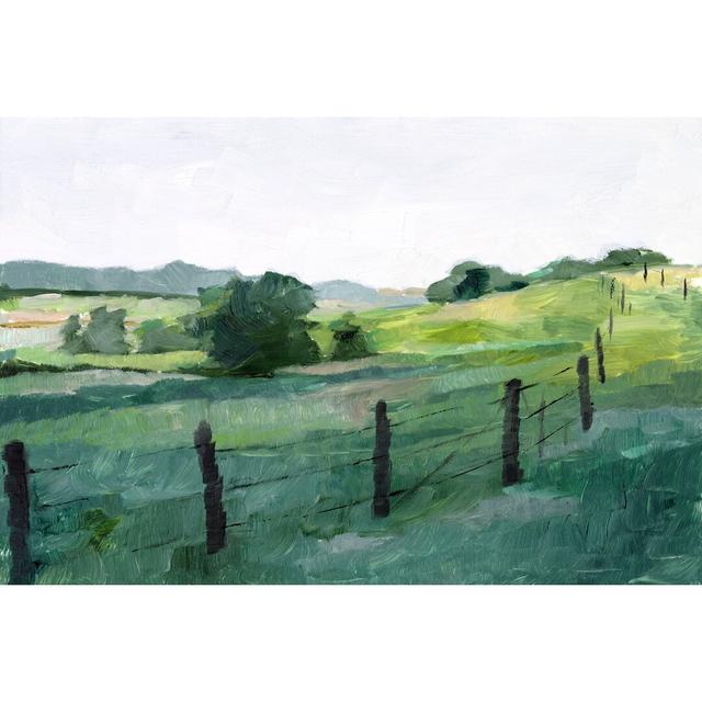 Fence Line I by Ethan Harper - Wrapped Canvas Painting Rosalind Wheeler Size: 30cm H x 46cm W on Productcaster.