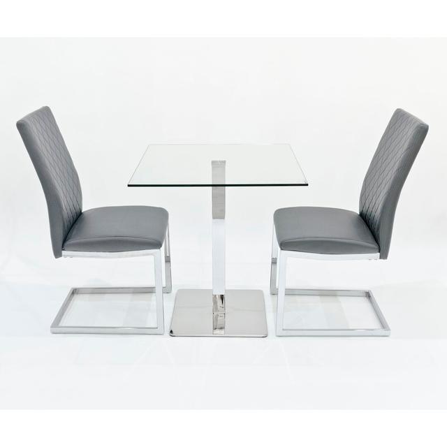 Derose 2 - Person Dining Set Metro Lane Colour (Chair): Grey on Productcaster.