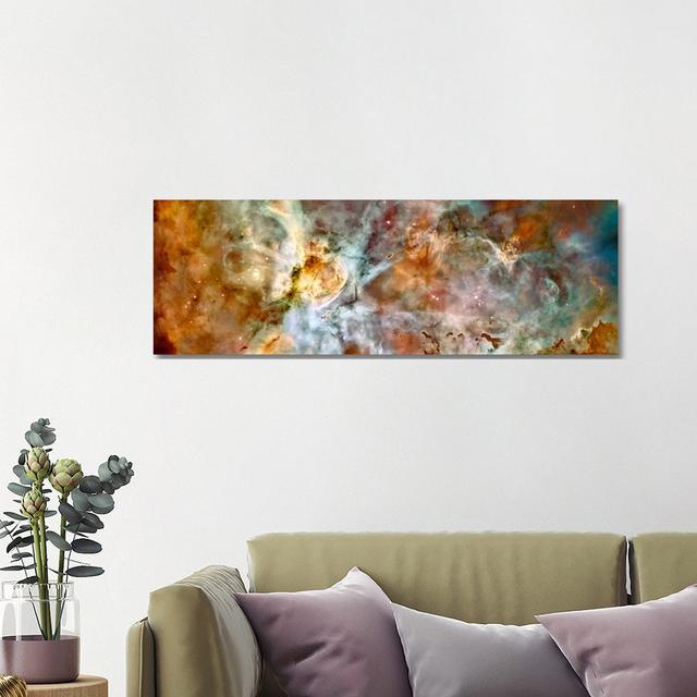 Carina Nebula (Hubble Space Telescope)' Graphic Art Brayden Studio Format: Brown Floater Framed, Size: 40.64cm H x 121.92cm W x 3.81cm D on Productcaster.