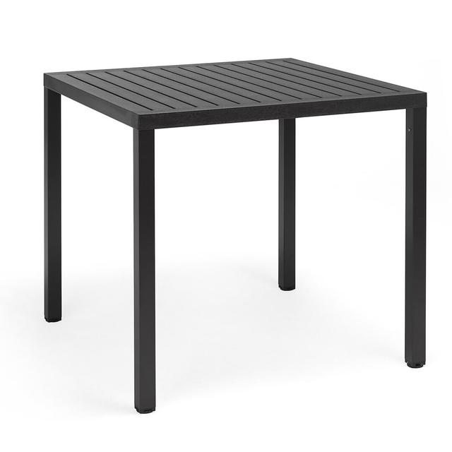 Swarthofthi Plastic Side Table Latitude Run Colour: Antracite, Size: 75.5cm H x 80cm L x 80cm W on Productcaster.