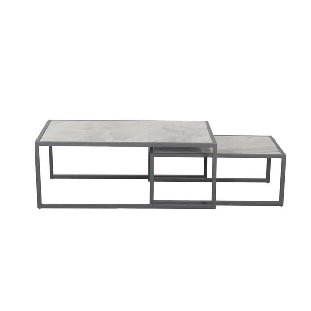 Ceramic Coffee Table Ebern Designs Colour: Grey on Productcaster.