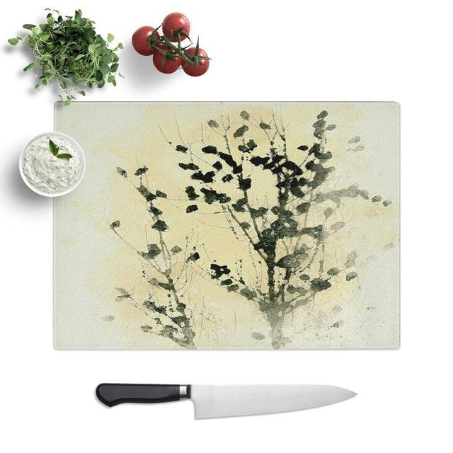 Tempered Glass Birds in the Tree Chopping Board East Urban Home Size: 28.5 cm W x 20 cm L on Productcaster.