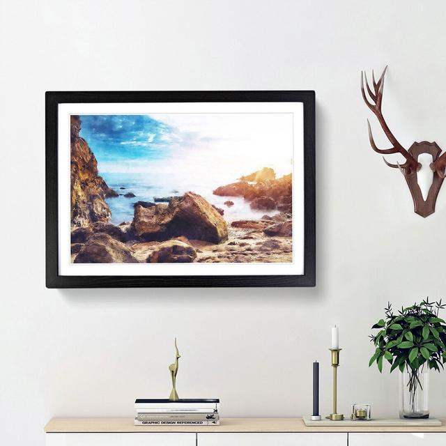 Little Corona Del Mar Beach - Picture Frame Graphic Art Print East Urban Home Size: 45cm H x 63cm W x 2cm D, Frame Option: Black Framed on Productcaster.