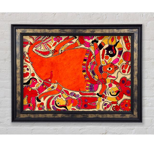 Aboriginal Madhubani Framed Print Bright Star Size: 84.1cm H x 142.2cm W on Productcaster.