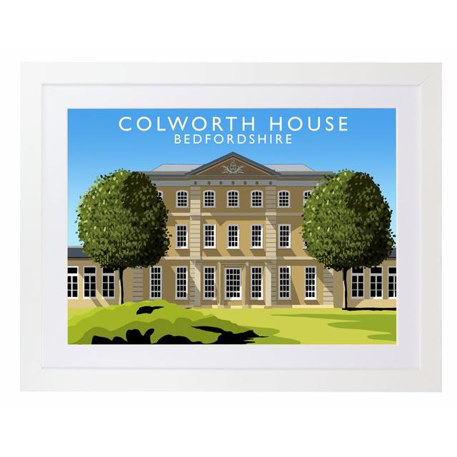 Colworth House by Richard O'Neil - Graphic Art Print on Paper East Urban Home Format: White Wood Frame, Size: 33.5 cm H x 43.5 cm W x 2.2 cm D on Productcaster.