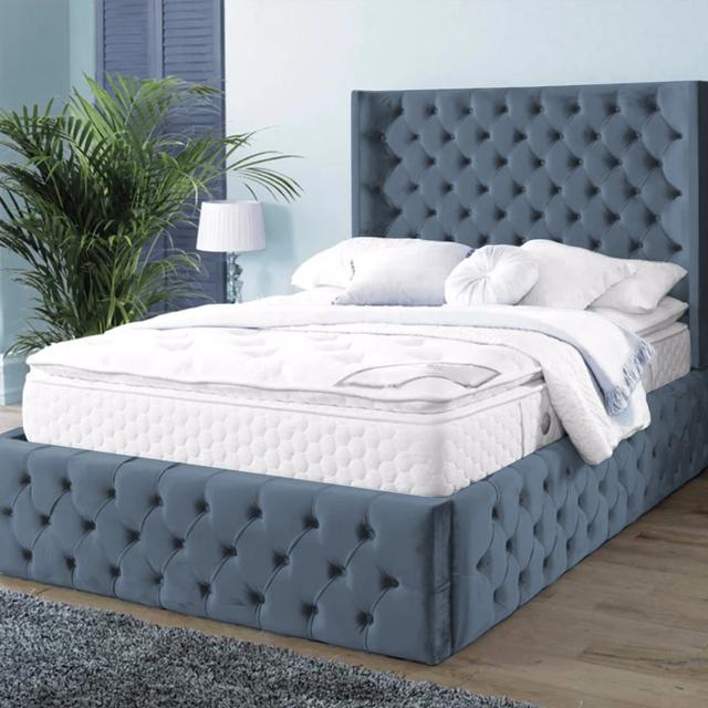 Upholstered Standard Bed Britainsleep Colour: Steel, Size: Kingsize (5') on Productcaster.