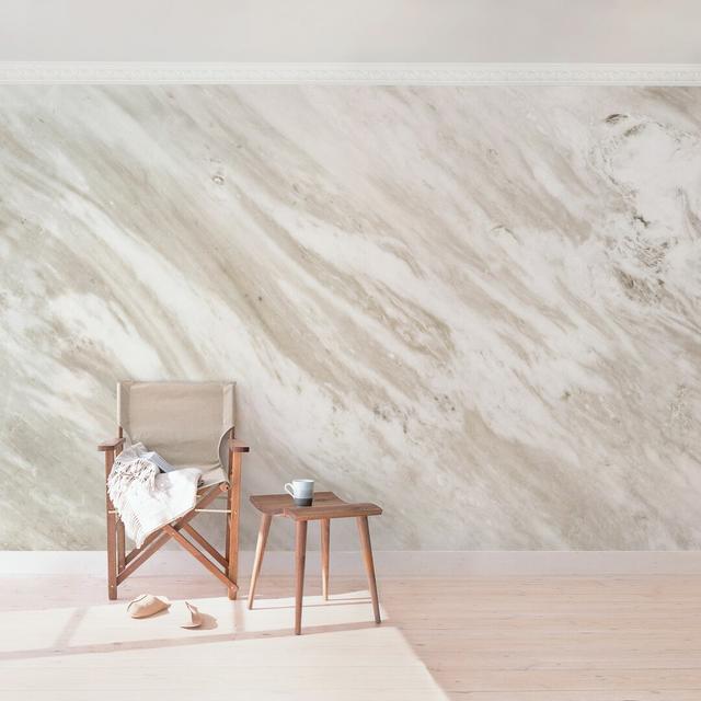 Palissandro Marble Semi-Gloss Wallpaper Roll East Urban Home Size: 3.36m x 225cm, Material quality: Standard (110g/m²) on Productcaster.