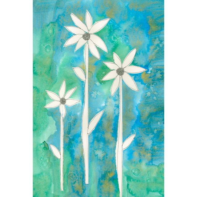 Dainty Daisies I by Alicia Ludwig - Wrapped Canvas Print Rosalind Wheeler Size: 91cm H x 61cm W x 3.8cm D on Productcaster.