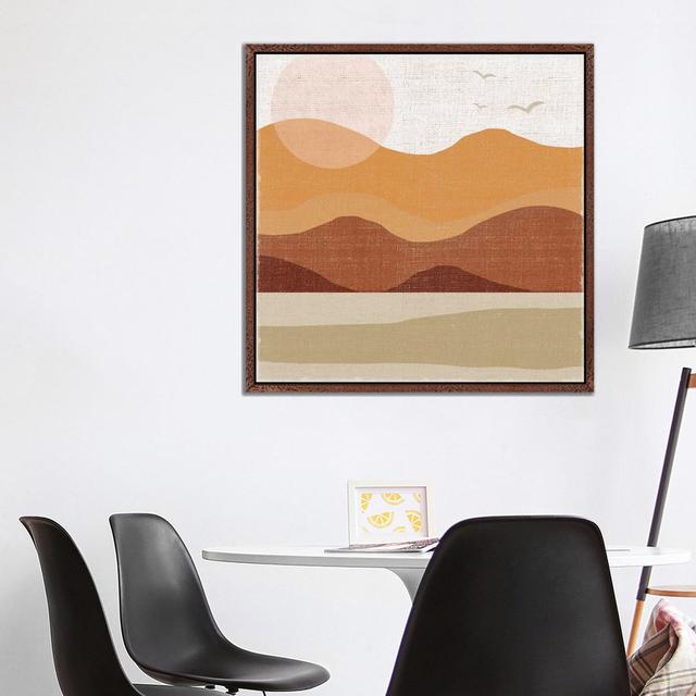 Hillsides by Lula Bijoux & Company - Gallery-Wrapped Canvas Giclée on Canvas Isabelline Format: Classic Wood Framed, Size: 93.98cm H x 93.98cm W x 3.8 on Productcaster.