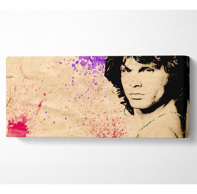 Jim Morrison Colour Splash - Wrapped Canvas Kunstdrucke Canora Grey Größe: 40,6 cm H x 101,6 cm B on Productcaster.