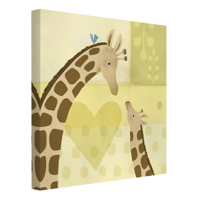 Mom and I - Giraffes - Wrapped Canvas Graphic Art Isabelle & Max Size: 80cm H x 80cm W on Productcaster.