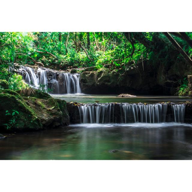 Waterfalls - Wrapped Canvas Print Union Rustic Size: 51cm H x 76cm W x 3.8cm D on Productcaster.