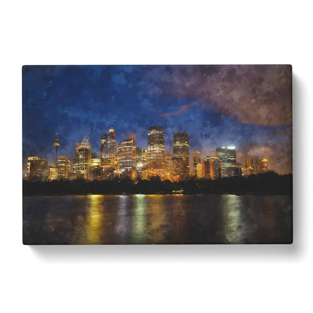 Sydney Skyline Vol.2 - Wrapped Canvas Graphic Art East Urban Home Size: 35cm H x 60cm W x 3cm D on Productcaster.